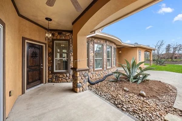 a view of a house with a patio