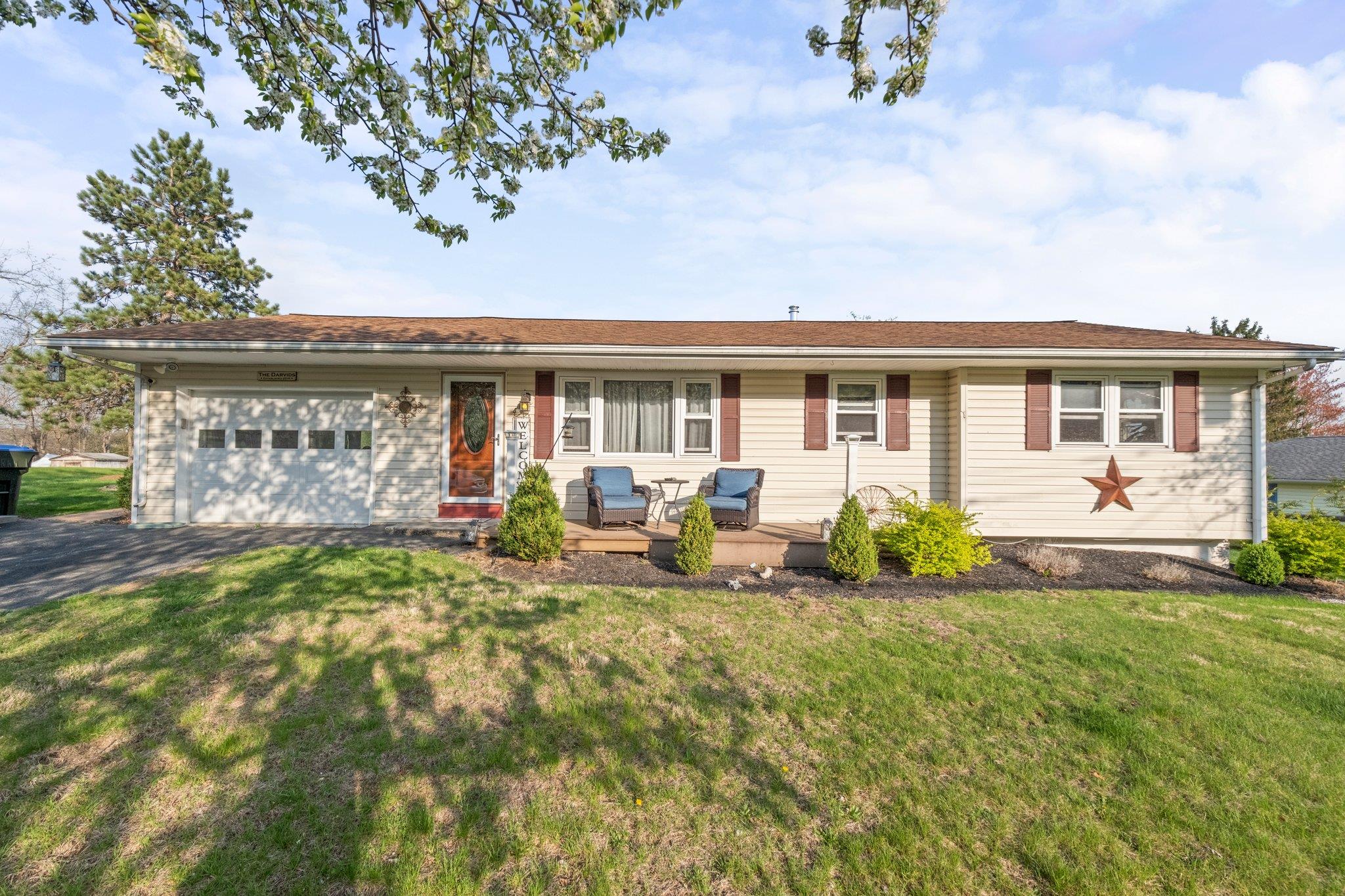 4 Wood Road Chester, NY 10918 - Photo 1 of 1 Ranch-style house with driveway, a front yard, and a garage