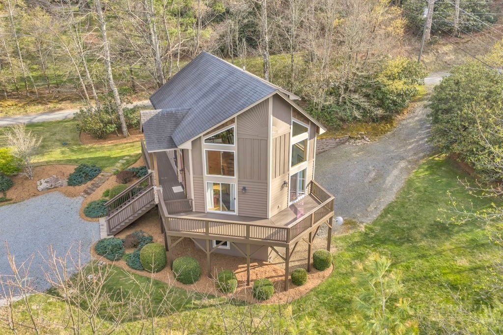 126 Knob Road Blowing Rock, NC 28605 - Photo 2 of 50 a aerial view of a house with a yard