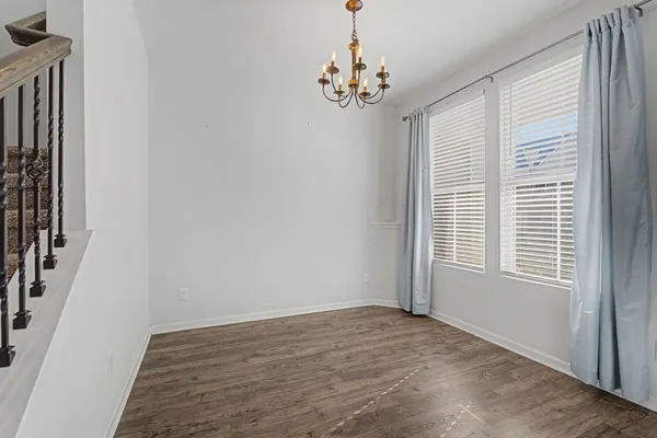 a view of kitchen with wooden floor