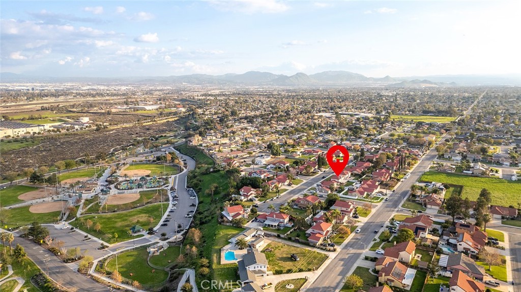 1790 North Encina Avenue Rialto, CA 92376 - Photo 43 of 47 an aerial view of residential houses with outdoor space