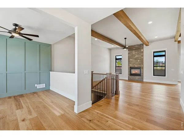 a view interior of a house wooden floor and windows