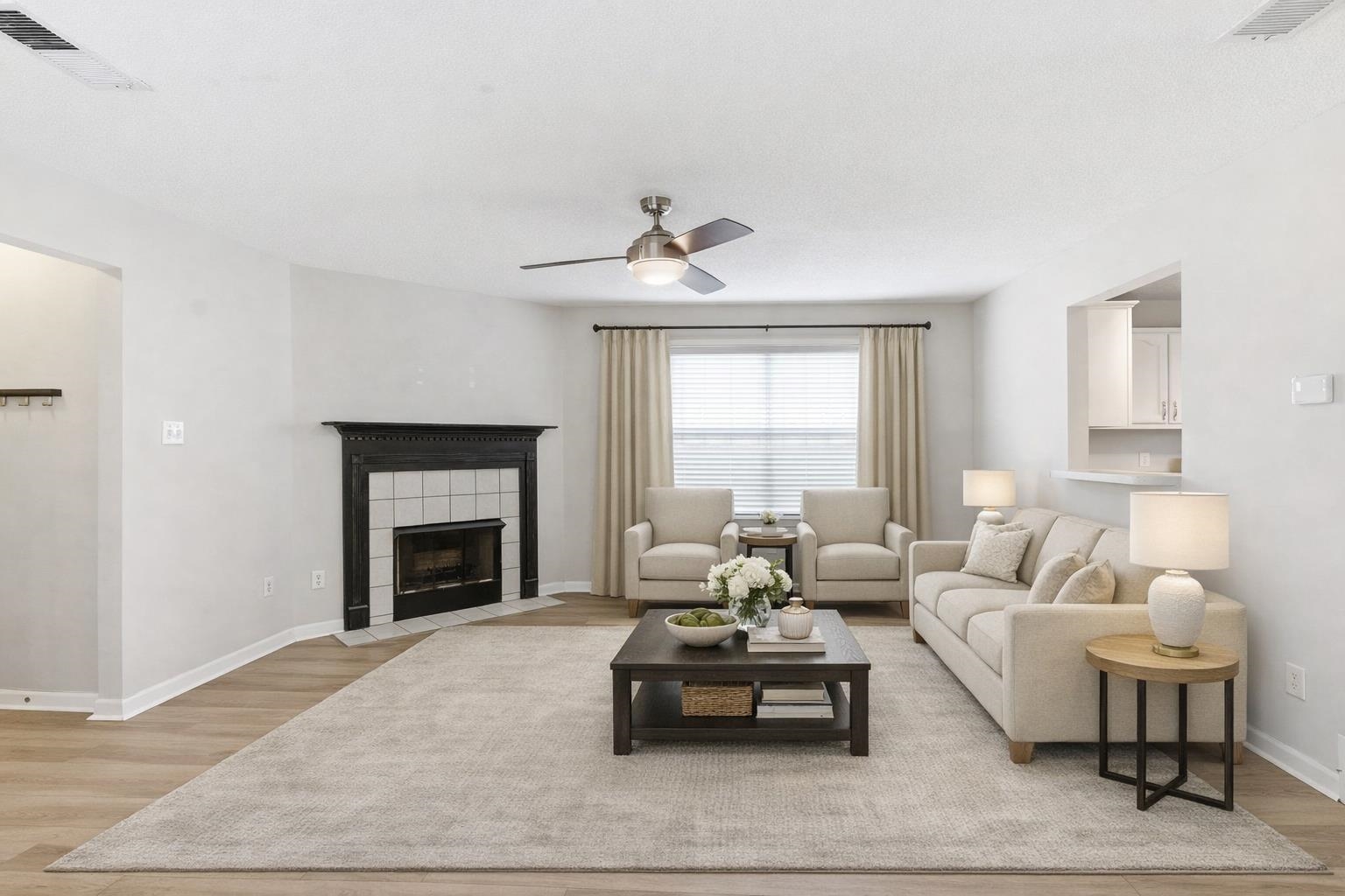 1066 Whitten Road Cordova, TN 38018 - Photo 3 of 30 a living room with furniture and a fireplace