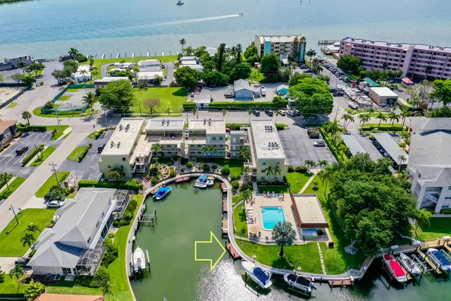an aerial view of a houses with outdoor space