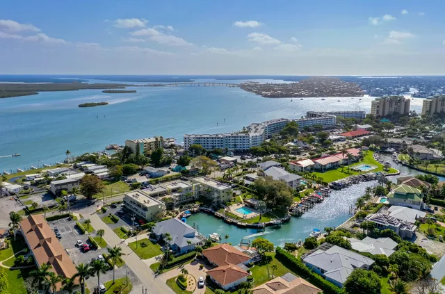 an aerial view of a city
