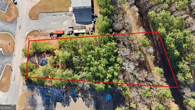 a view of a lake with houses