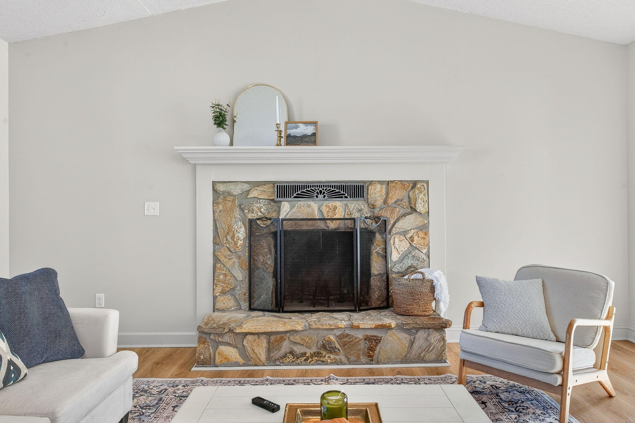 932 Ridgewood Way Niceville, FL 32578 - Photo 17 of 47 a living room with furniture and a fireplace