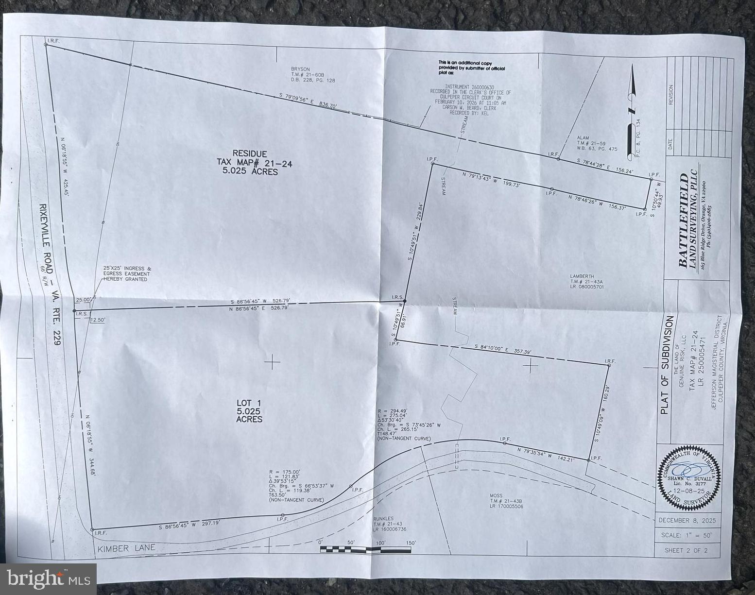 229 Rixeyville Road Culpeper, VA 22701 - Photo 5 of 7 Approved and Recorded