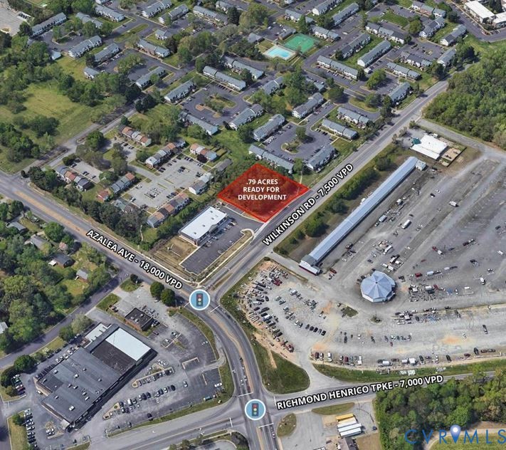 an aerial view of a city