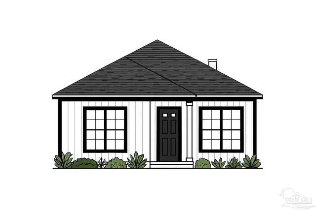 a front view of a house