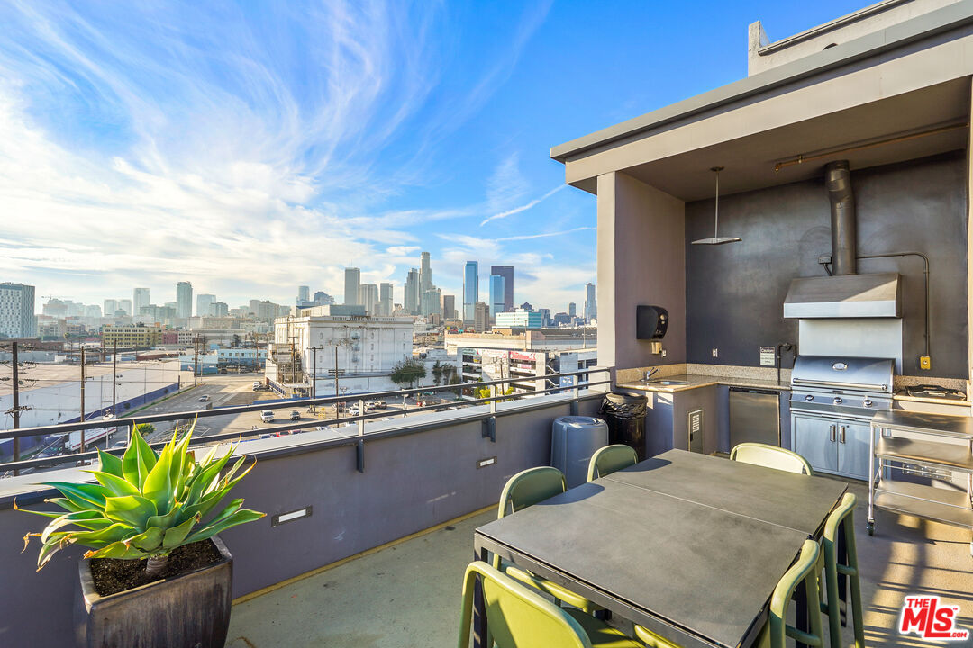 825 East 4th Street, Unit 310 Los Angeles, CA 90013 - Photo 28 of 33 a outdoor kitchen with a stove a sink and dishwasher