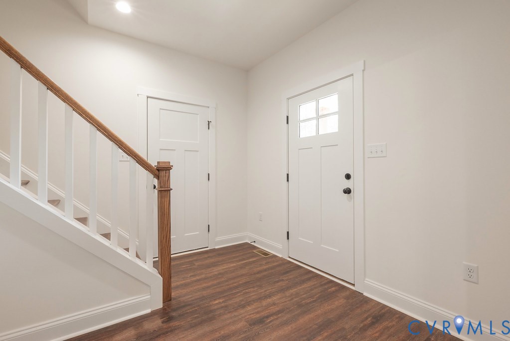 Lot 6 Tabscott Road Columbia, VA 23038 - Photo 11 of 42 Entryway featuring dark wood-style floors and stai