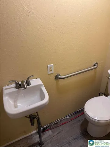 a bathroom with a sink and a toilet