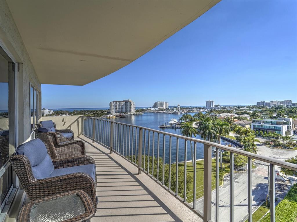 2500 East Las Olas Boulevard, Unit 901 Fort Lauderdale, FL 33301 - Photo 39 of 44 a view of a balcony with furniture