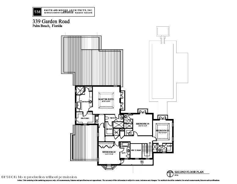 339 Garden Road Palm Beach, FL 33480 - Photo 15 of 15 2nd Floor Floorplan