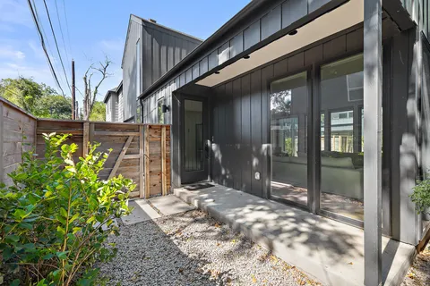 a backyard of a house