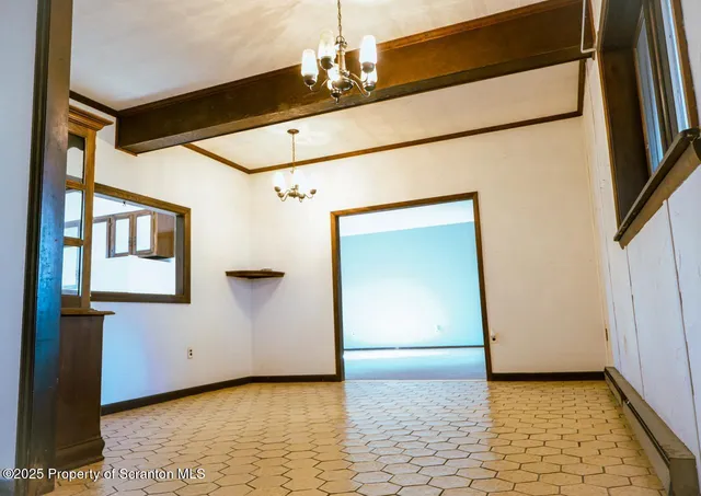 a view of a room with an empty space