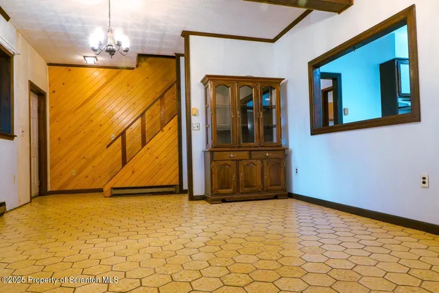 a view of a room with a barbeque