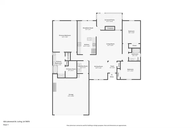 $319,900 | 420 Lakewood Drive, Luling, LA 70070