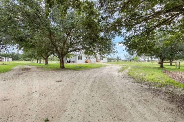 a house view with a backyard space