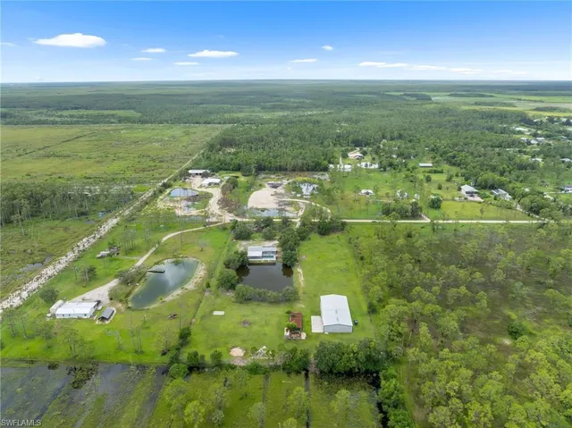 a view of a lake with a city