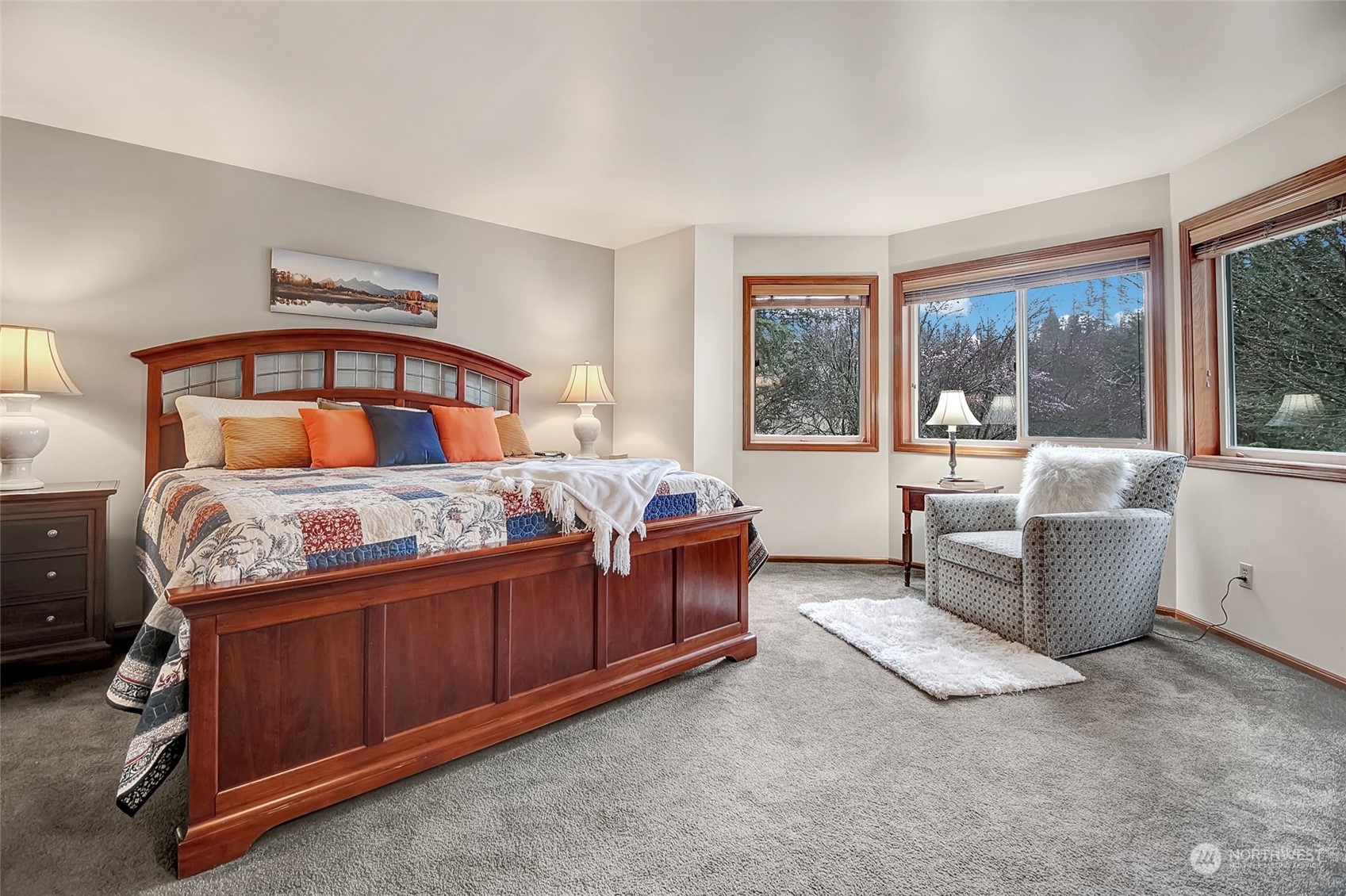 23404 Yeager Road Monroe, WA 98272 - Photo 20 of 40 a bedroom with a large bed and a large window