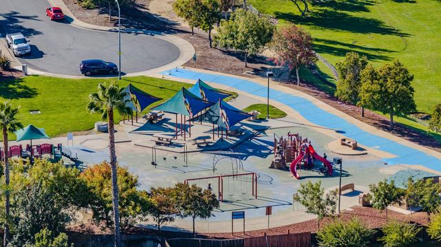 an aerial view of multiple house