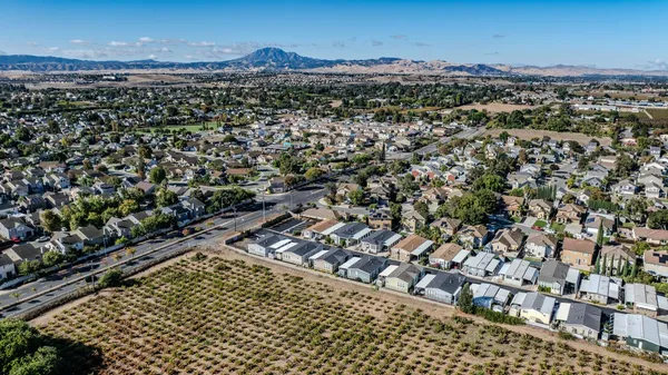 an aerial view of multiple house