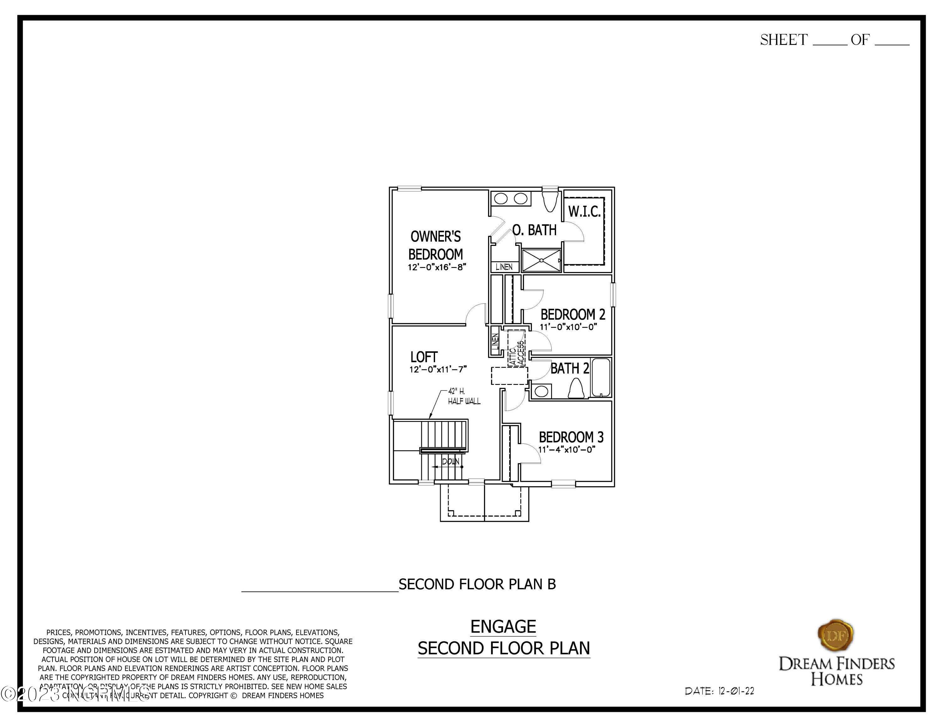 192 Riley Way Spring Hope, NC 27882 - Photo 27 of 27 2nd floor cutsheet