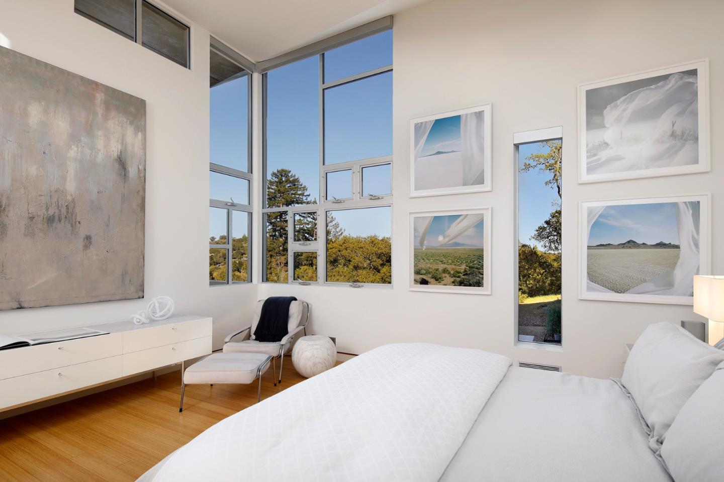 1 Grove Court Portola Valley, CA 94028 - Photo 23 of 43 a bedroom with a bed furniture and a window