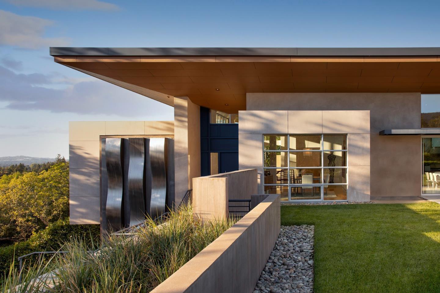 1 Grove Court Portola Valley, CA 94028 - Photo 3 of 43 a front view of a house with garden