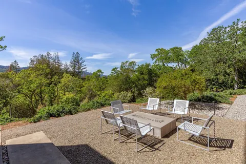a view of a tree with a yard