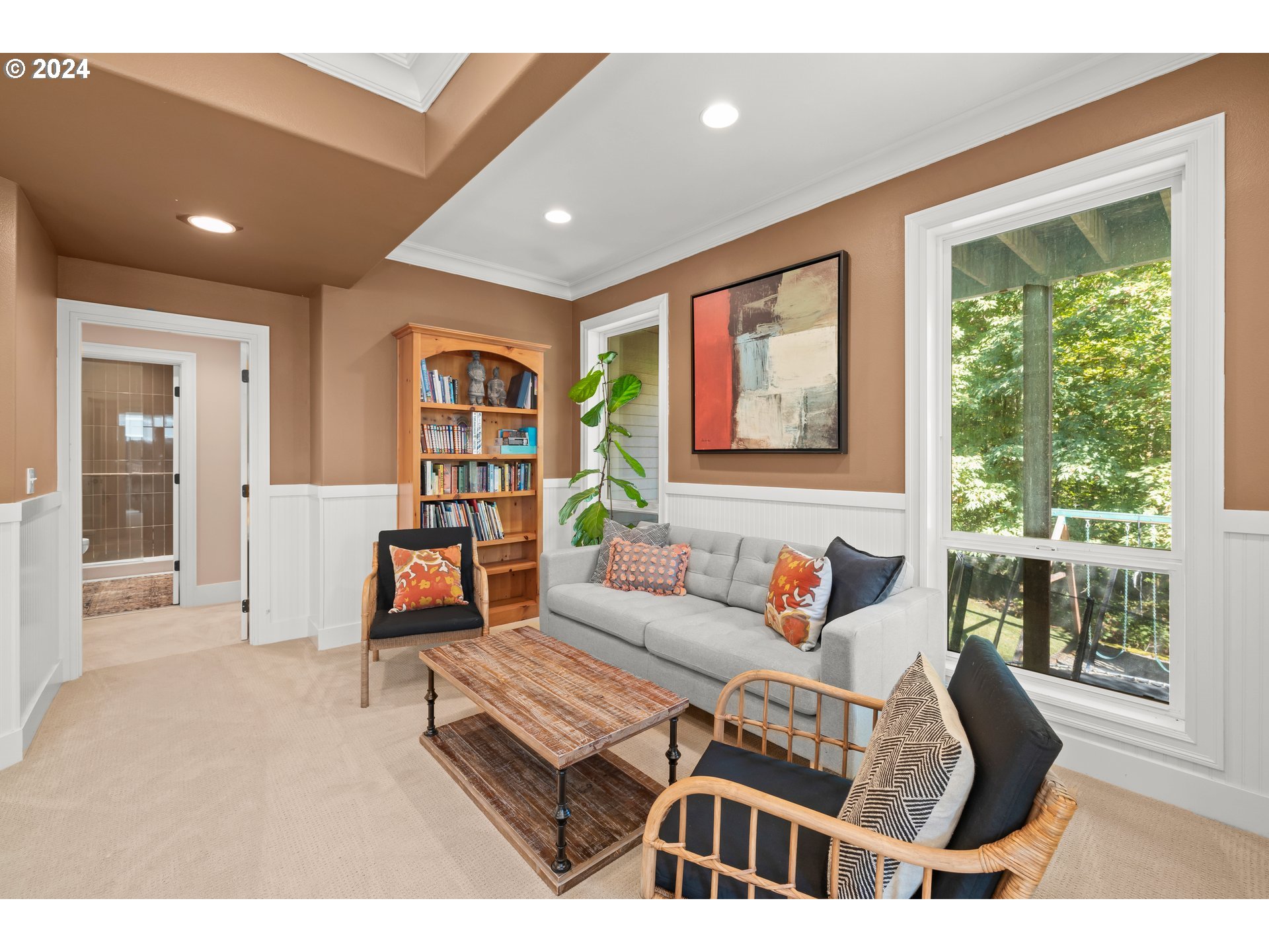 2534 Northwest Rhodes Lane Portland, OR 97229 - Photo 29 of 41 a living room with furniture and a window