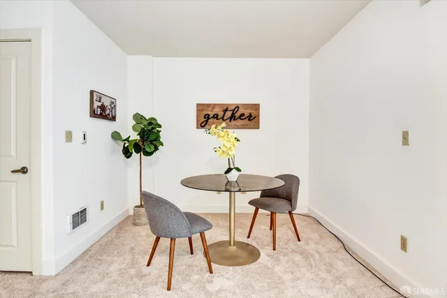 a view of kitchen with furniture