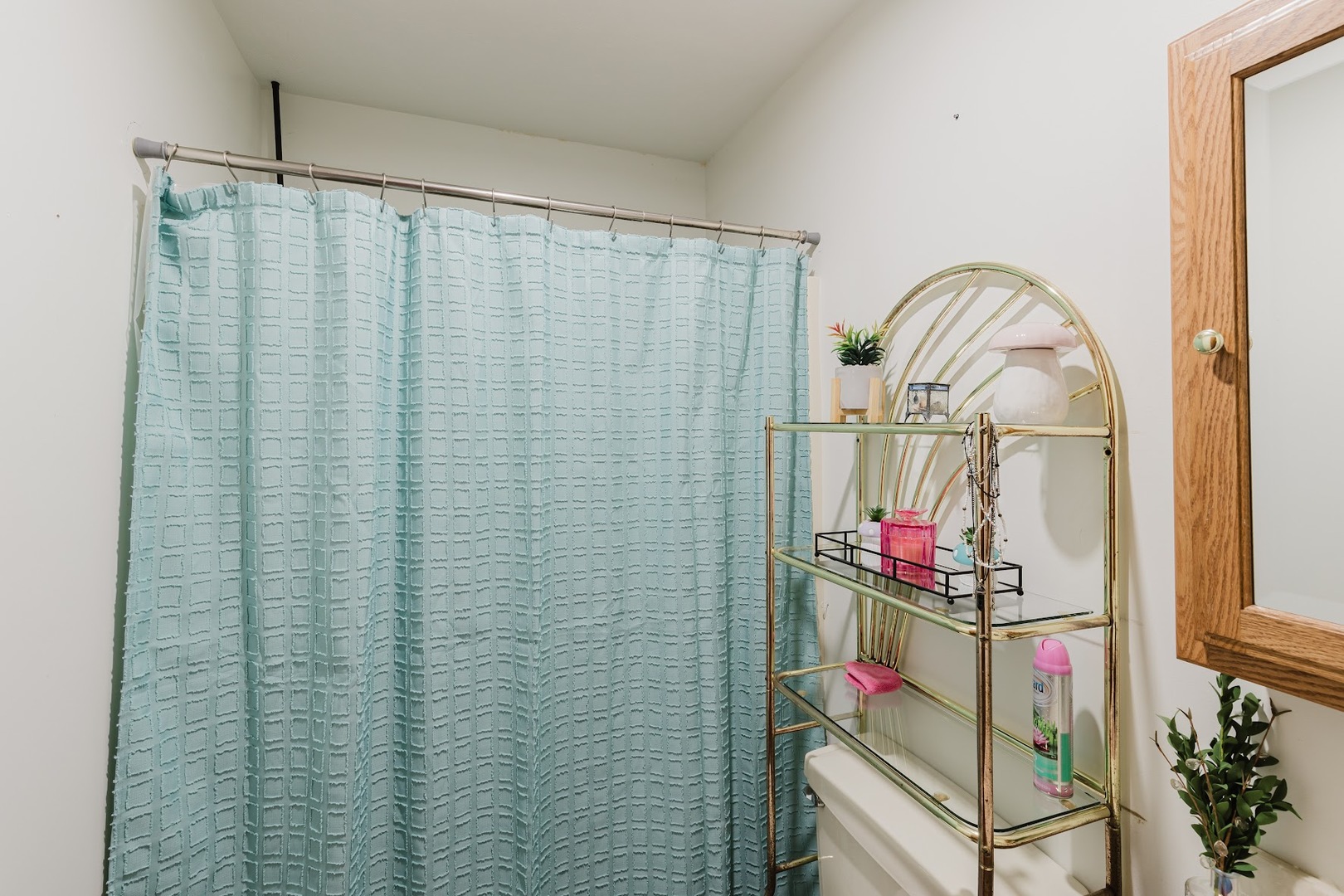 175 Oak Circle Goreville, IL 62939 - Photo 29 of 60 a bathroom with a shower curtain and sink