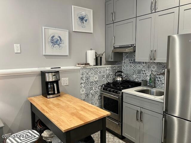 892 Elberon Avenue, Unit STUDIO Elberon, NJ 07740 - Photo 14 of 24 a kitchen with a stove a refrigerator and a sink
