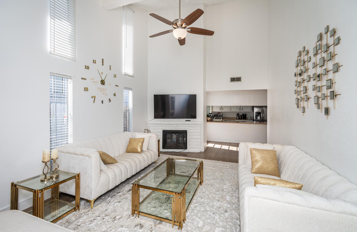 2000 Inglis Way, Unit A Roseville, CA 95678 - Photo 7 of 45 a living room with furniture a flat screen tv and a fireplace