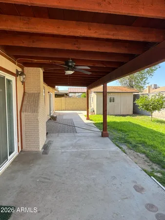 a view of a porch
