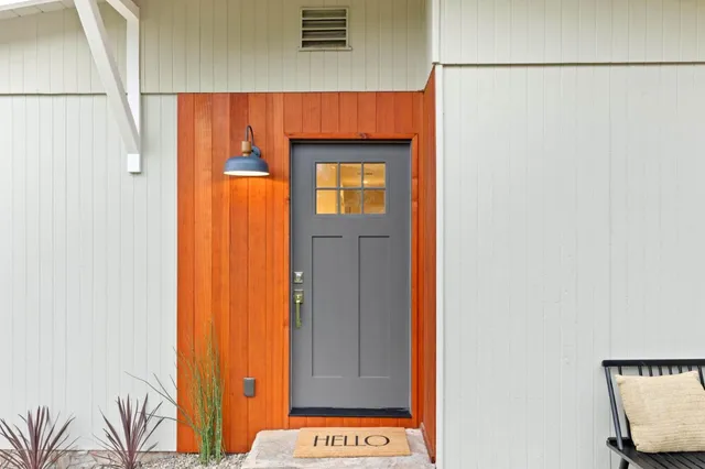a view of front door of house