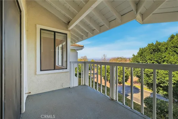 a view of a balcony