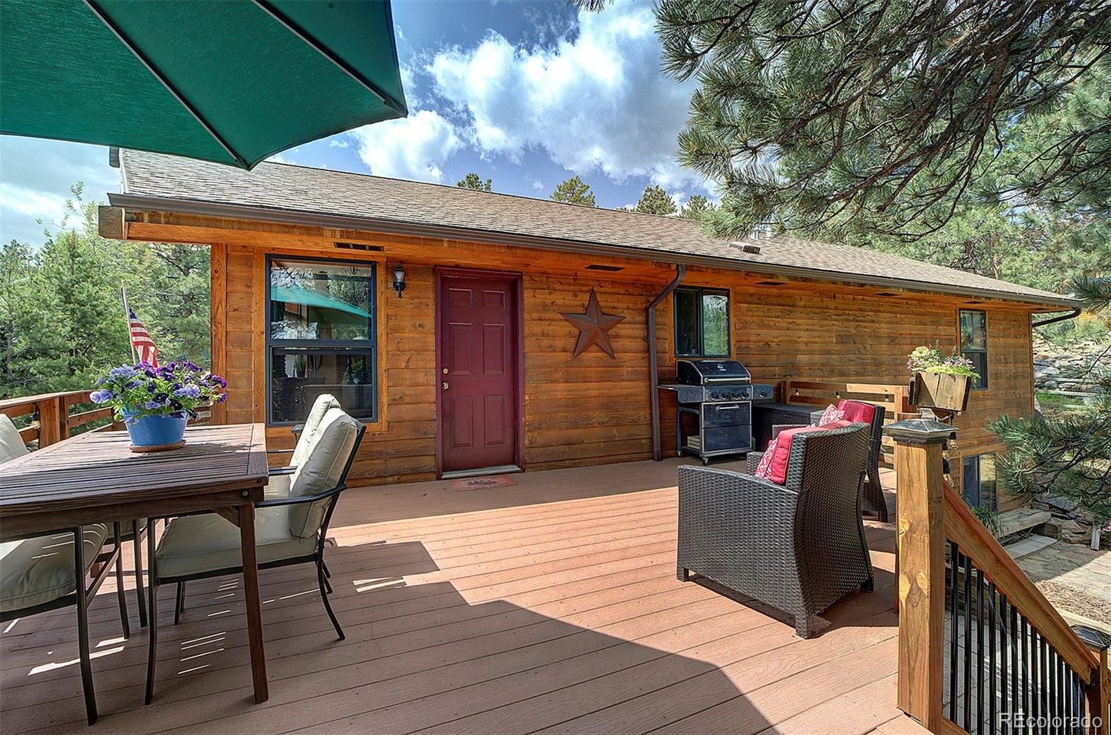 29659 Spruce Road Evergreen, CO 80439 - Photo 18 of 38 a patio with table and chairs