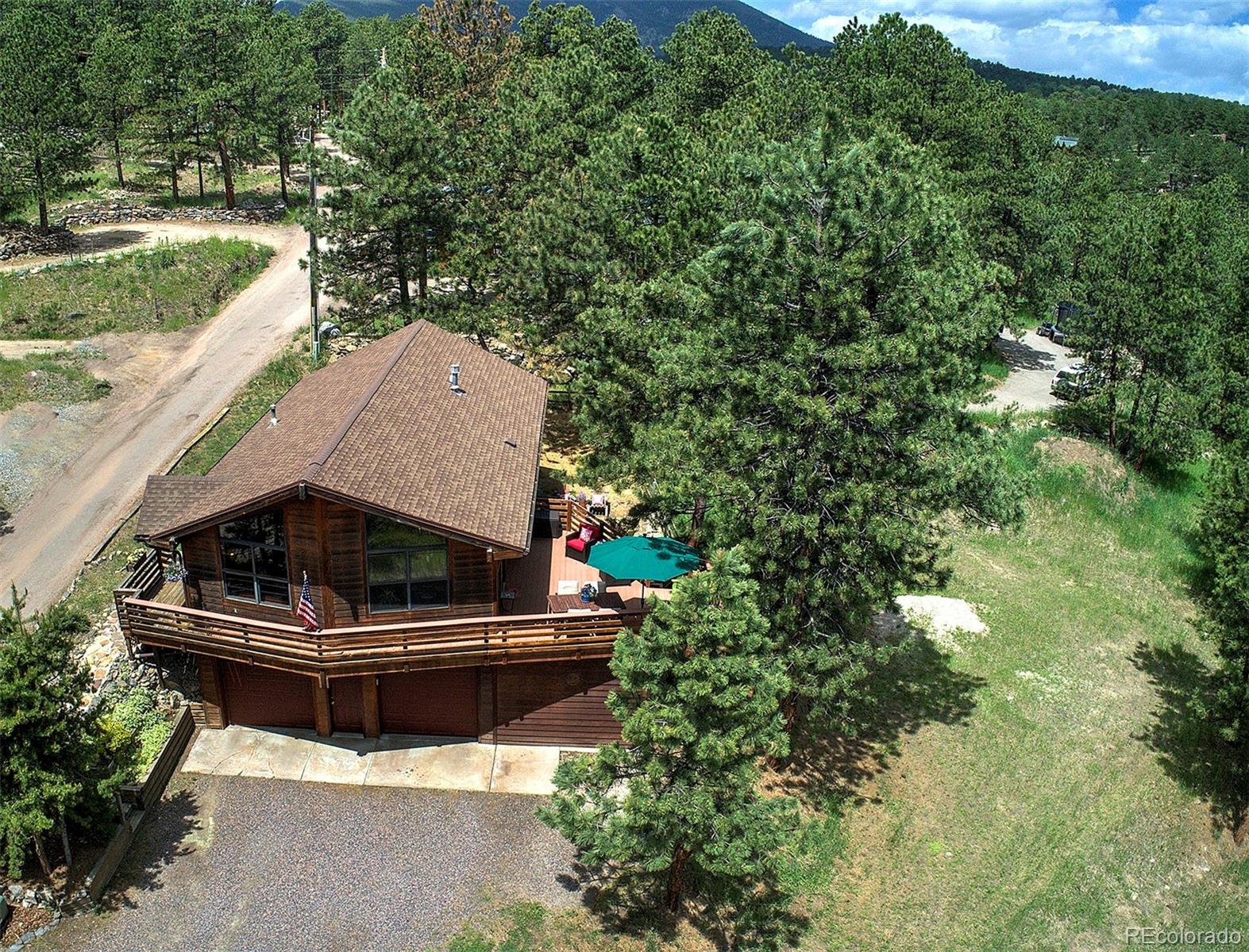 29659 Spruce Road Evergreen, CO 80439 - Photo 37 of 38 a view of outdoor sitting area and swimming pool