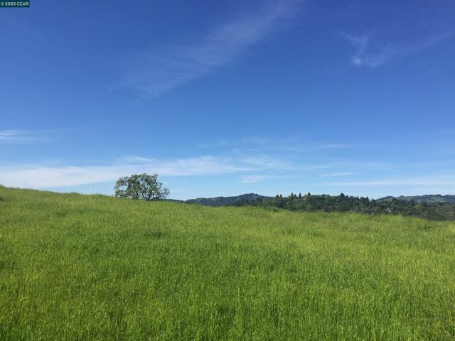 a view of a lake and sunset