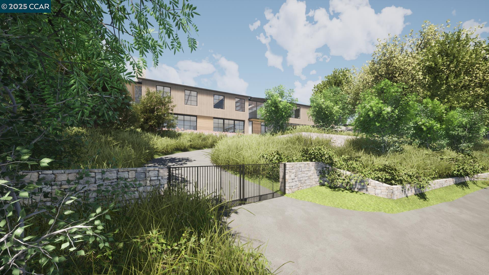 1240 Monticello Road Lafayette, CA 94549 - Photo 4 of 38 a view of a patio with plants and large trees