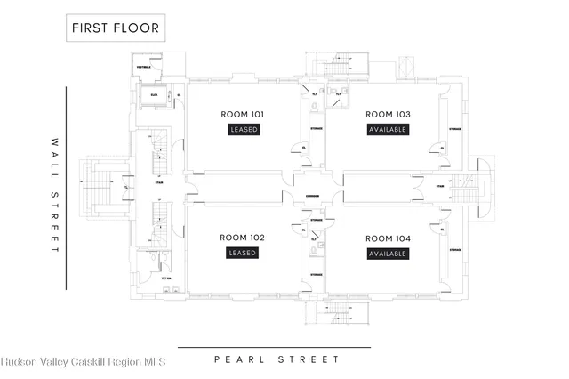 a front view of a building