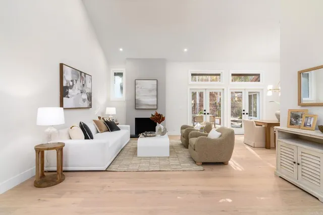 a living room with furniture and a couch