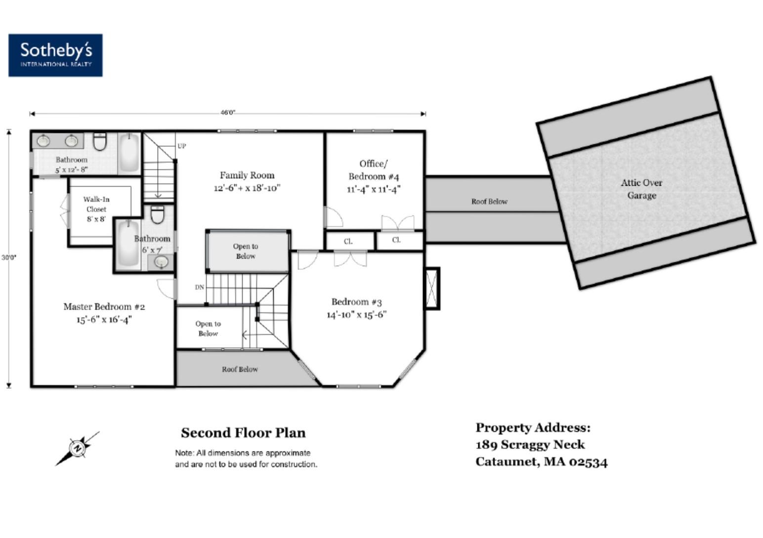 189 Scraggy Neck Road Cataumet, MA 02534 - Photo 34 of 35 Second Floor Plan