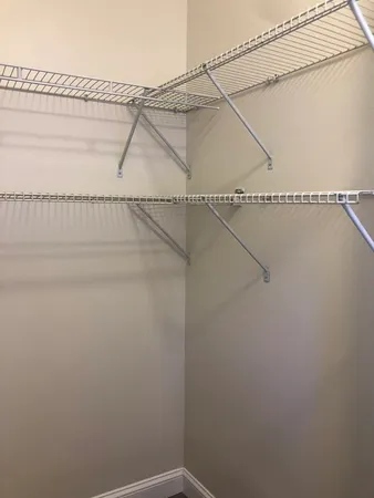 a close view of a closet