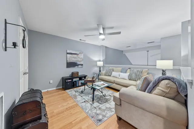 a living room with furniture and a couch