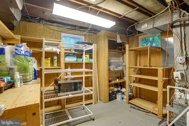 a view of a storage room with washer and dryer